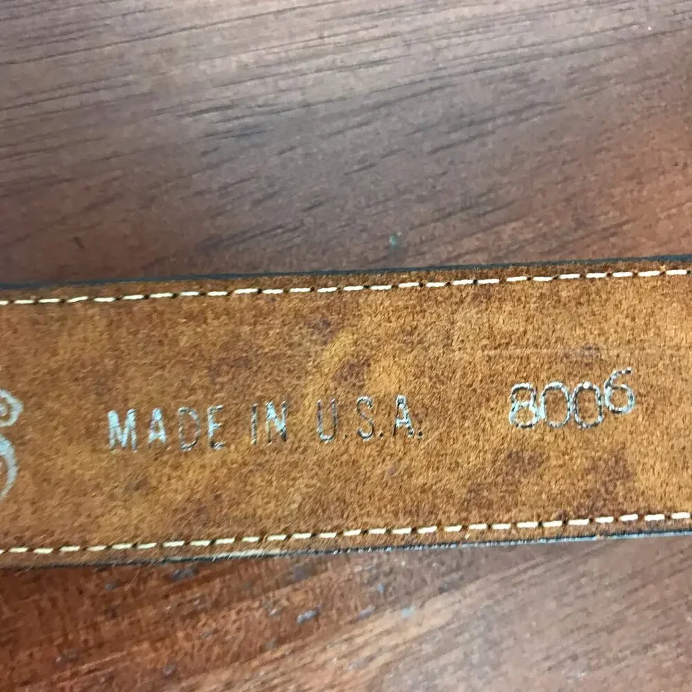 Nocona Boot Company Bootmakers Collection New Men's 28 Gray Green Leather Belt